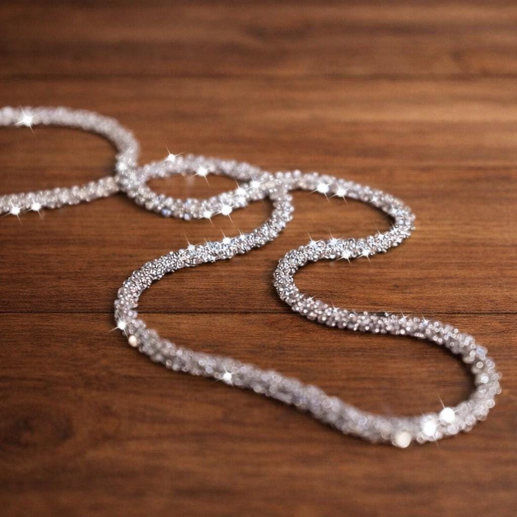 925 Sterling Silver Plated Shiny Chain Necklace, Minimalist Couple Choker