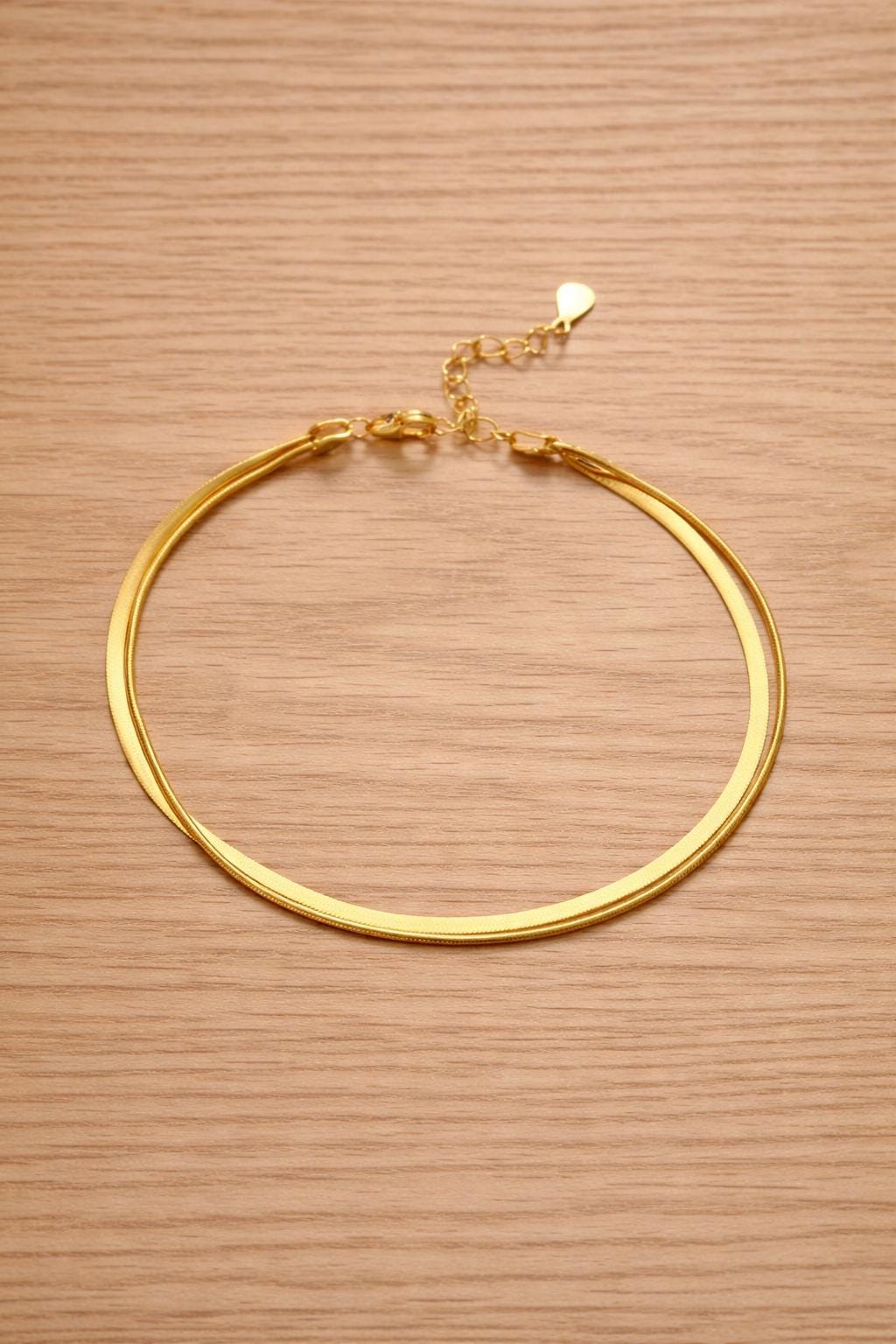 925 Sterling Silver Fishbone Chain Bracelet, Flat Snake Chain, Minimalist Elegant Jewelry