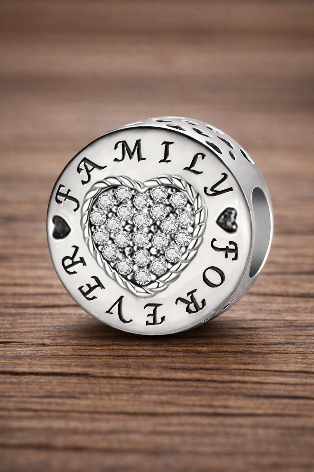 925 Sterling Silver Pave Heart Charm Pendant, Minimalist Jewelry Making Bracelet Necklace