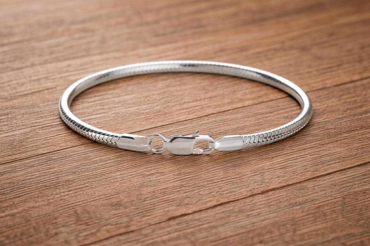 925 Sterling Silver Snake Chain Bracelet, Minimalist Elegant Jewelry, Adjustable 16-23cm