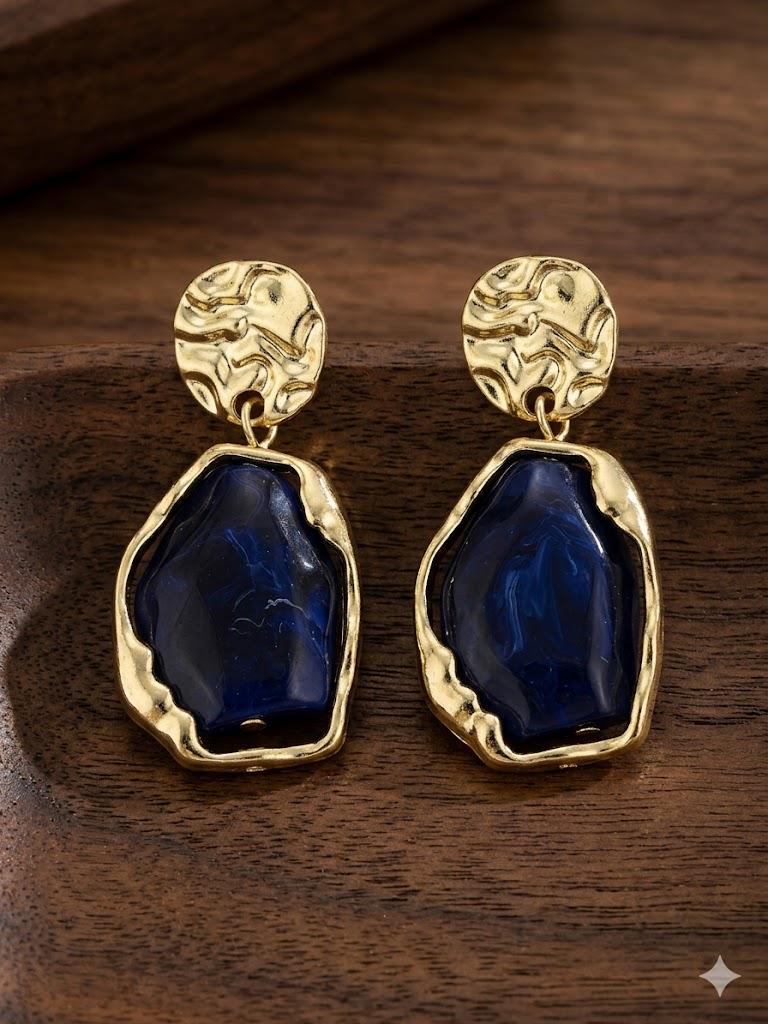 Bohemian Resin Earrings, Luxury Statement Dangle, Classic Versatile Jewelry for Women
