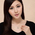 925 Sterling Silver Heart Jewelry Set, Minimalist Matching Necklace Bracelet for Women