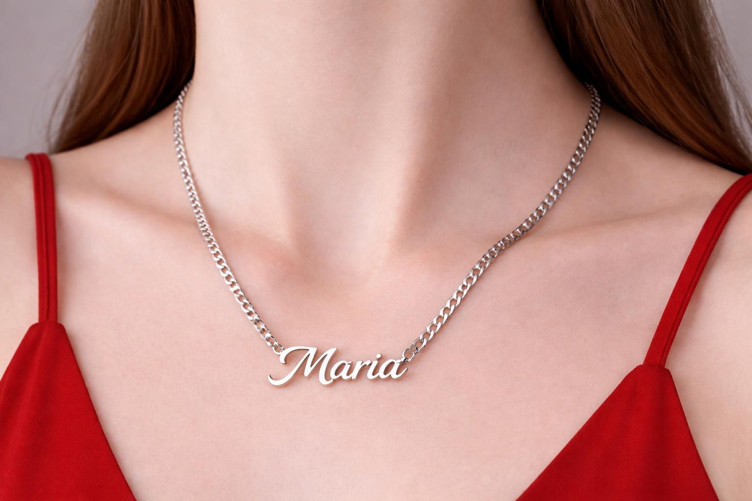 Custom Name Necklace 18K Gold / Rose Gold – Personalized Gift for Her, Minimalist Jewelry