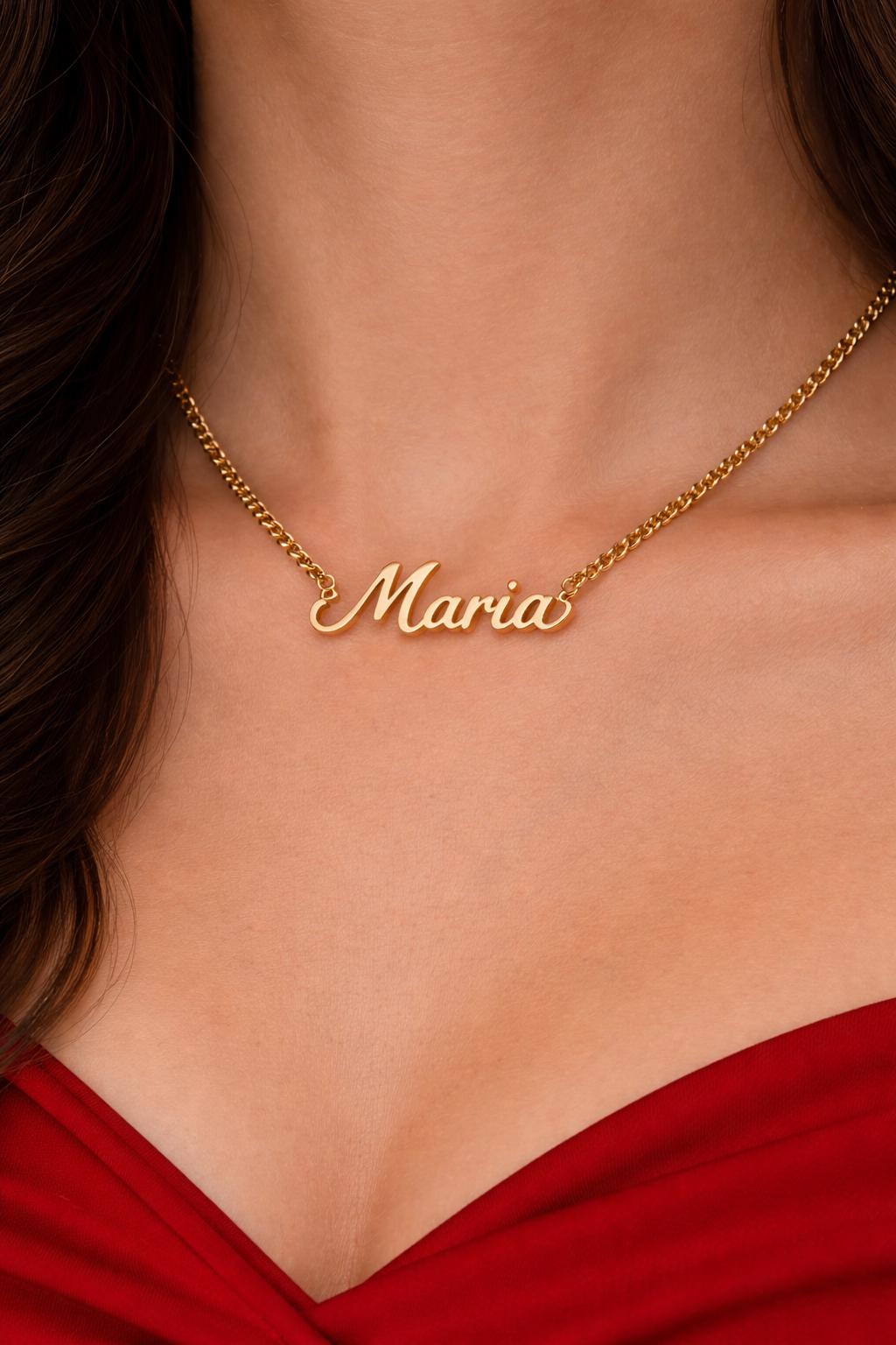 Custom Name Necklace 18K Gold / Rose Gold – Personalized Gift for Her, Minimalist Jewelry