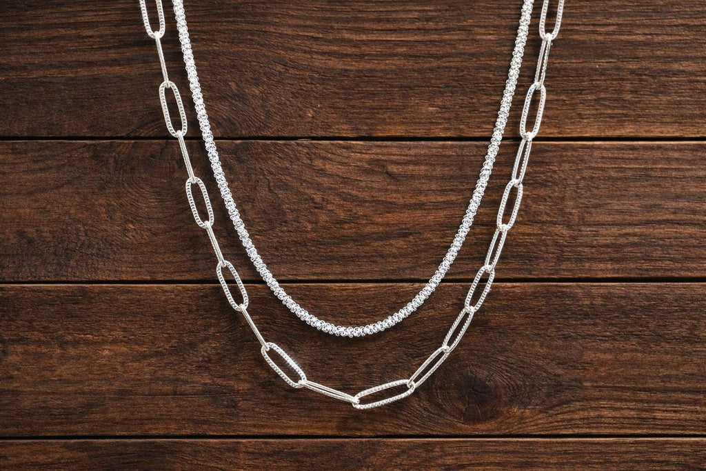 925 Sterling Silver Brushed Heart Necklace, Minimalist Clavicle Chain Jewelry