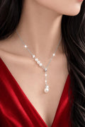 Artistic Pearl Necklace, Elegant Minimalist Jewelry, Timeless Design