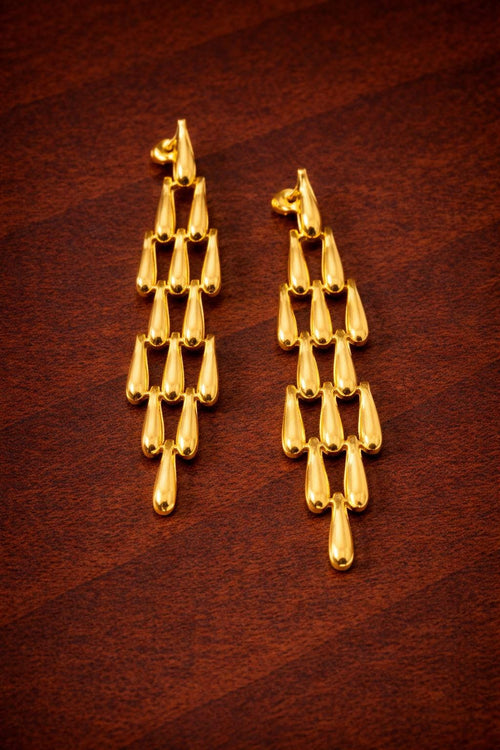 18K Gold Plated Coral Drop Earrings, Stainless Steel Ocean Dangle Jewelry
