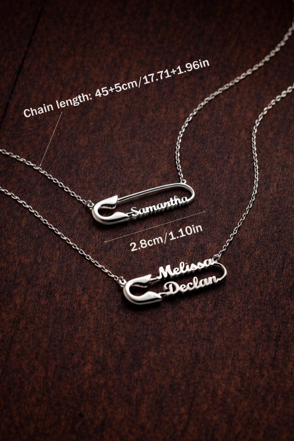 Custom Name Necklace 1-2 Names Paperclip Chain Gold Silver Stainless Steel Personalized Couple Gift