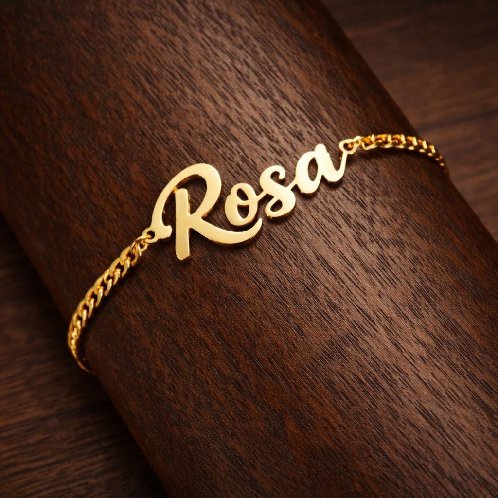 Custom Name Bracelet Stainless Steel Personalized Adjustable Chain Jewelry