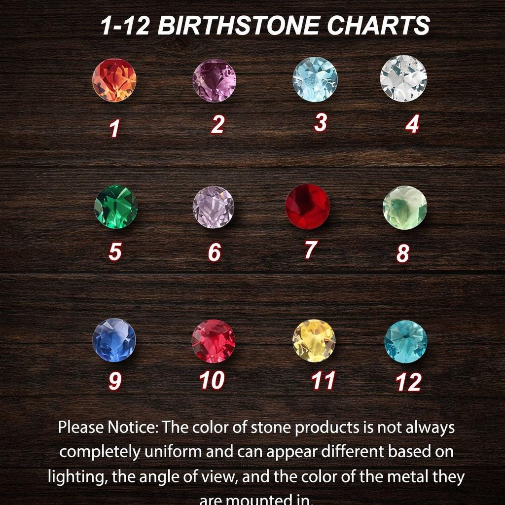 Custom Gold Plated Stainless Steel Birthstone Necklace (2-4 Stones) – Water Drop Charm Jewelry