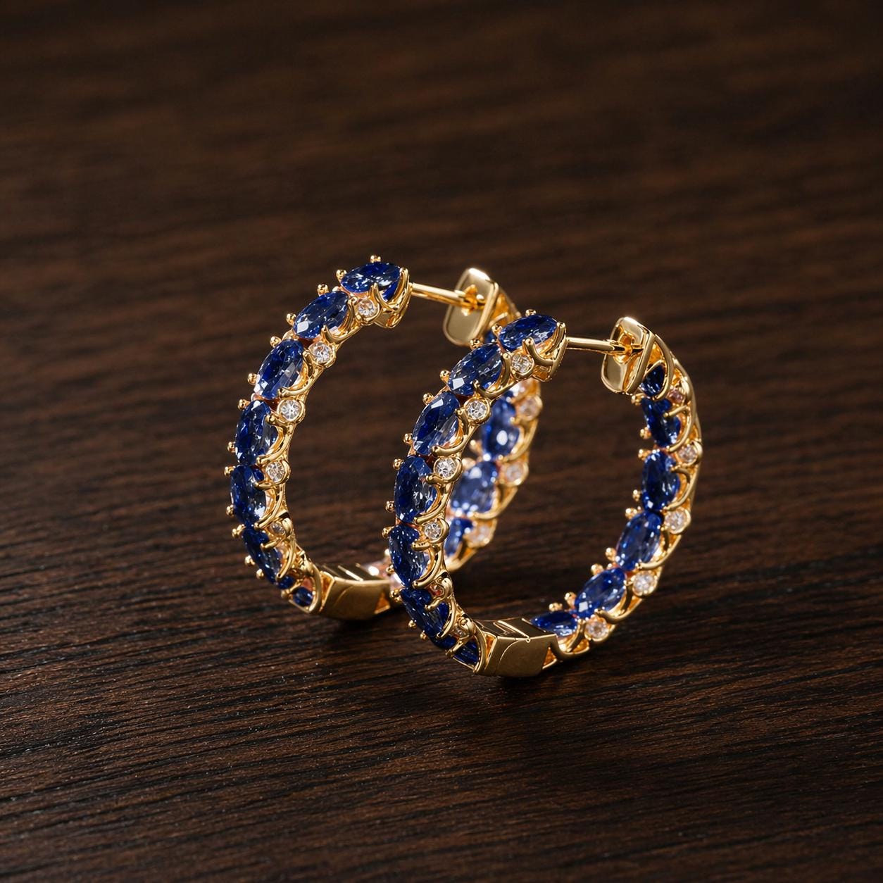 Cubic Zirconia Hoop Earrings, Elegant Wedding Bridal Jewelry, CZ Huggie Pair
